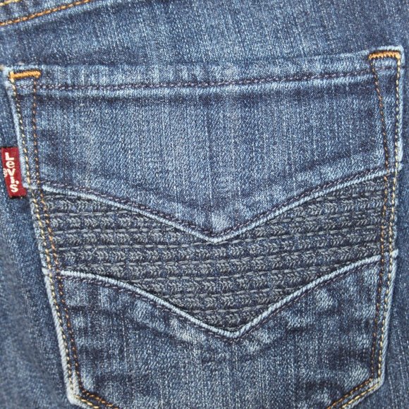 LEVIS SAN FRANCISCO DEMI CURVE CLASSIC CAPRI JEANS SZ 8/29 WOMENS CUFFED STRETCH - Picture 10 of 16